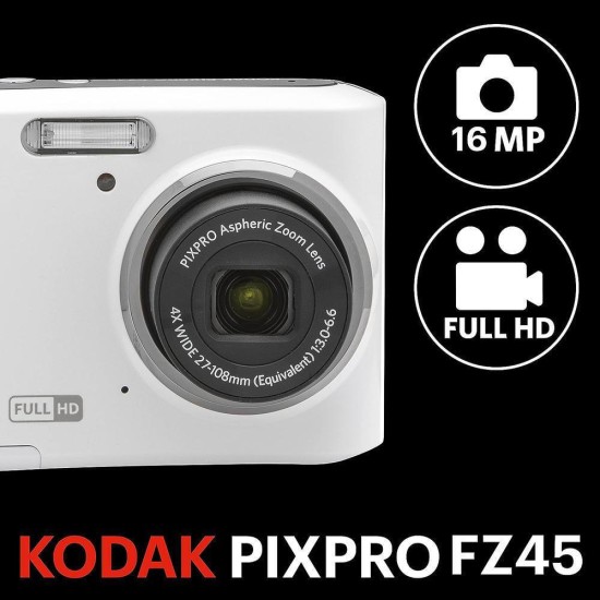 Kodak PIXPRO FZ45 Friendly Compact Φωτογραφική Μηχανή 16MP Οπτικού Ζουμ 4x με Οθόνη 2.7