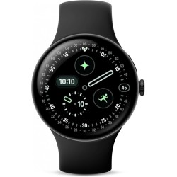 Google Pixel Watch 4 Aluminium 45mm με Παλμογράφο (Matte Black Aluminium Case/Obsidian Active Band)