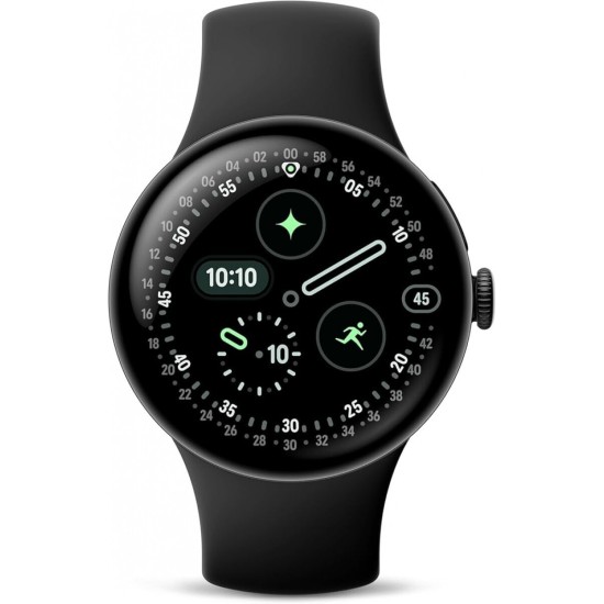Google Pixel Watch 4 Aluminium 41mm με Παλμογράφο (Matte Black Aluminium Case/Obsidian Active Band)