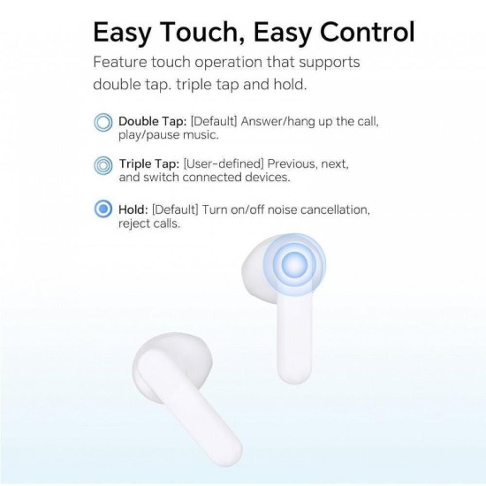 Honor Choice X7e Active In-ear Bluetooth Handsfree Ακουστικά με Αντοχή στον Ιδρώτα και Θήκη Φόρτισης Λευκά