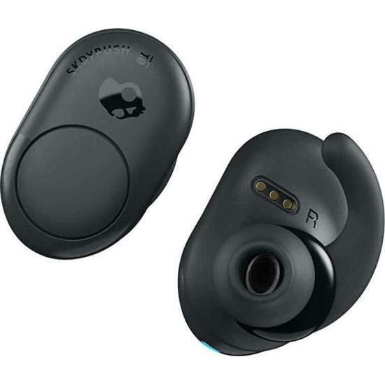 Skullcandy Push In-ear Bluetooth Handsfree Ακουστικά με Αντοχή στον Ιδρώτα και Θήκη Φόρτισης Γκρι