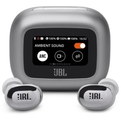 JBL Live Buds 3 Bluetooth Handsfree Ακουστικά με Αντοχή στον Ιδρώτα και Θήκη Φόρτισης Ασημί