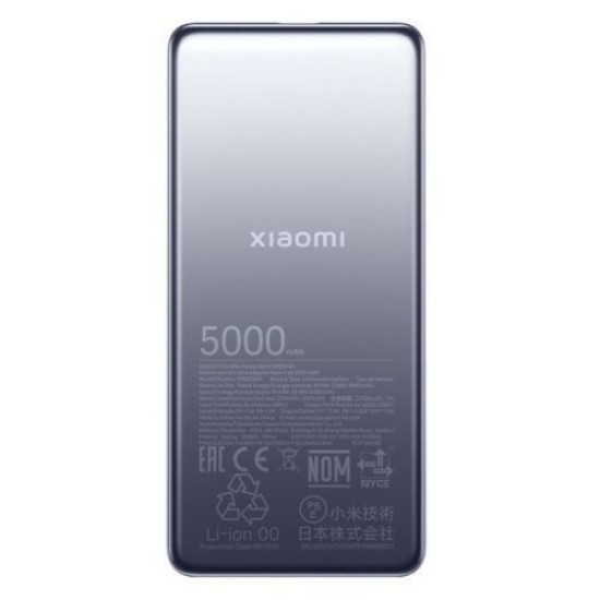 Xiaomi Ultra Slim PB0520MI Power Bank 5000mAh 20W με Θύρα USB-C Μπλε