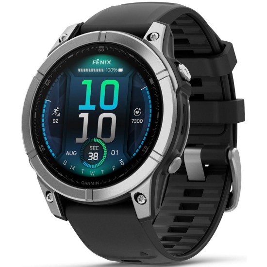 Garmin Fenix E Stainless Steel 47mm Αδιάβροχο Smartwatch με Παλμογράφο (Μαύρο) Garmin Fenix E Stainless Steel 47mm Αδιάβροχο Smartwatch με Παλμογράφο (Μαύρο)