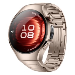 Huawei Watch 5 Stainless Steel 42mm Αδιάβροχο με eSIM και Παλμογράφο (Sand gold)
