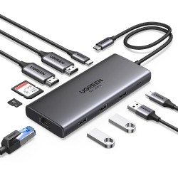 Ugreen Revodok Pro 210 USB-C Docking Station με HDMI 4K PD Ethernet Γκρι