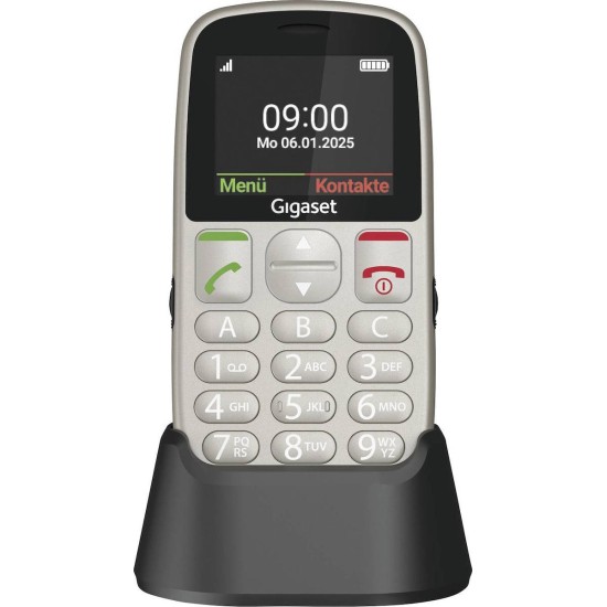 Gigaset GL395 Dual SIM Κινητό με Μεγάλα Κουμπιά Ασημί