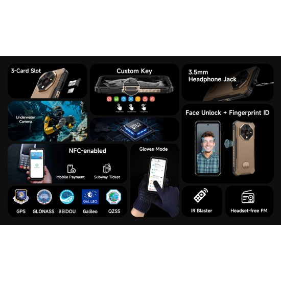Ulefone Armor X16 Pro 5G Dual SIM (8/256GB) Ανθεκτικό Smartphone Wasteland Shadow