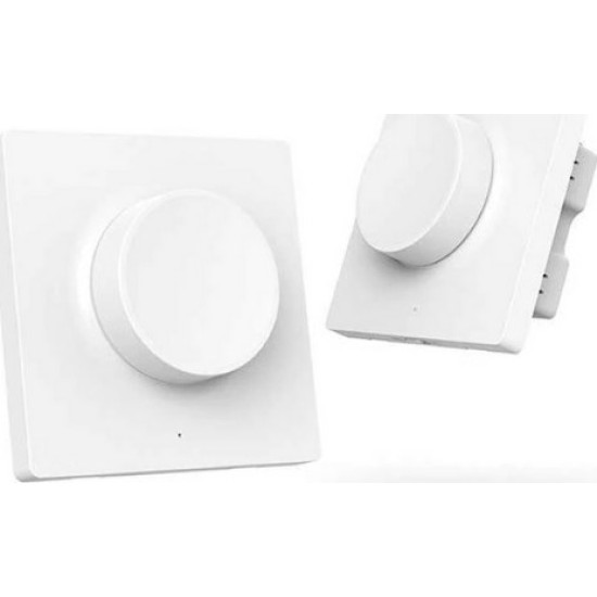 Yeelight Επιτοίχιος Διακόπτης Dimmer με Πλαίσιο LED Περιστροφικός σε Λευκό Χρώμα YLKG07YL