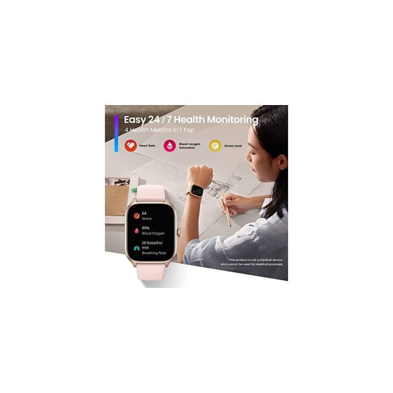 Amazfit GTS 4 Aluminium 43mm Αδιάβροχο Smartwatch με Παλμογράφο (Autumn Brown)