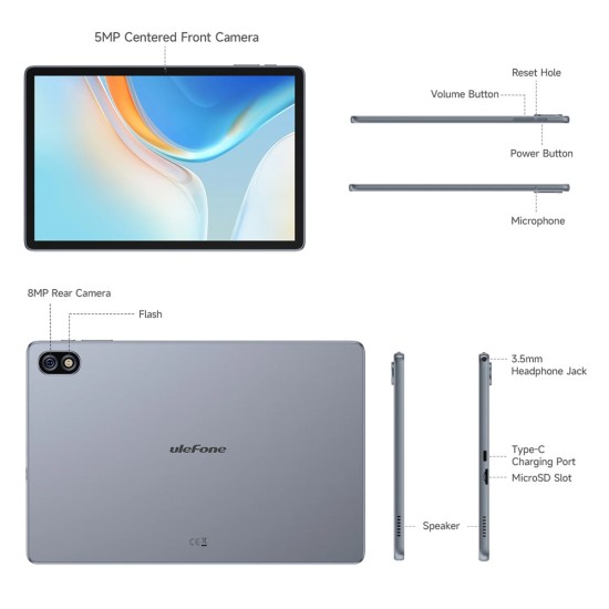 Ulefone W10 10.1" Tablet με WiFi (4GB/128GB) Space Grey