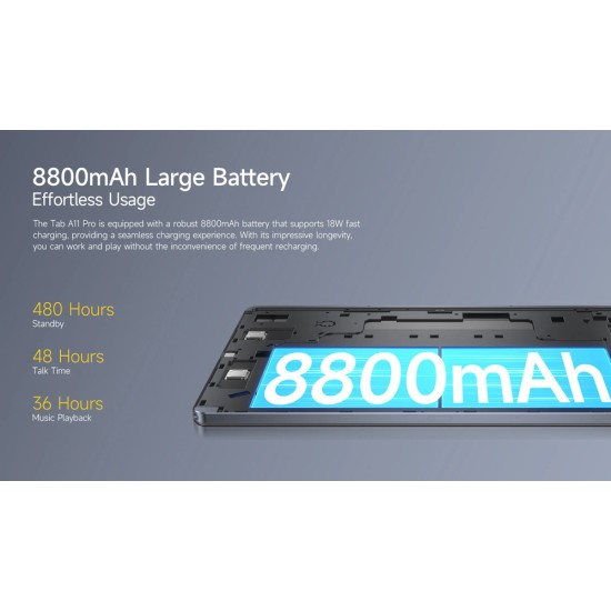 Ulefone Tab A11 Pro 11" με WiFi & 4G (8GB/128GB) Γκρι