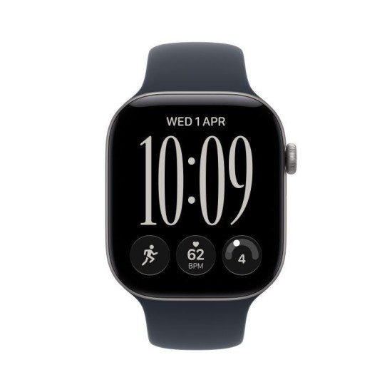 Apple Watch Series 12 Cellular Aluminium 46mm Αδιάβροχο με Παλμογράφο (Space Grey Aluminium with Navy Blue Sport Band - S/M)