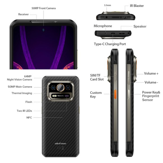 Ulefone Armor 25T Pro 5G Dual SIM (6GB/256GB) Ανθεκτικό Smartphone Frost Black Ulefone Armor 25T Pro 5G Dual SIM (6GB/256GB) Ανθεκτικό Smartphone Frost Black