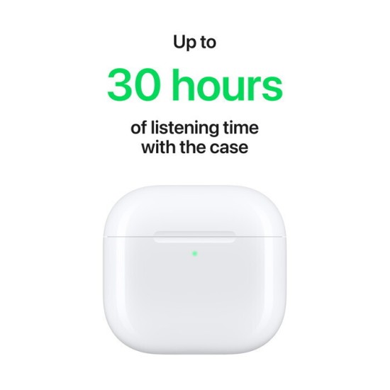 Apple AirPods 4 Earbud Bluetooth Handsfree Ακουστικά με Αντοχή στον Ιδρώτα και Θήκη Φόρτισης Λευκά Apple AirPods 4 Earbud Bluetooth Handsfree Ακουστικά με Αντοχή στον Ιδρώτα και Θήκη Φόρτισης Λευκά
