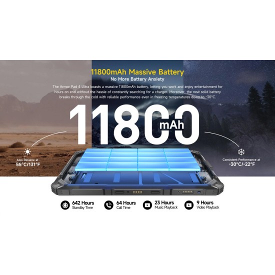 Ulefone Armor Pad 4 Ultra 5G 10.36" Tablet (8GB/256GB) Μαύρο