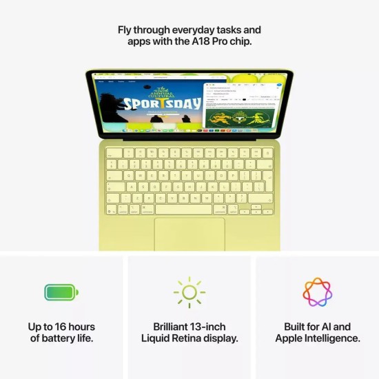 Apple MacBook Neo 13" IPS Retina Display (A18 Pro-6‑Core/8GB/512GB SSD/5‑Core GPU) Citrus (US Keyboard) Apple MacBook Neo 13" IPS Retina Display (A18 Pro-6‑Core/8GB/512GB SSD/5‑Core GPU) Citrus (US Keyboard)