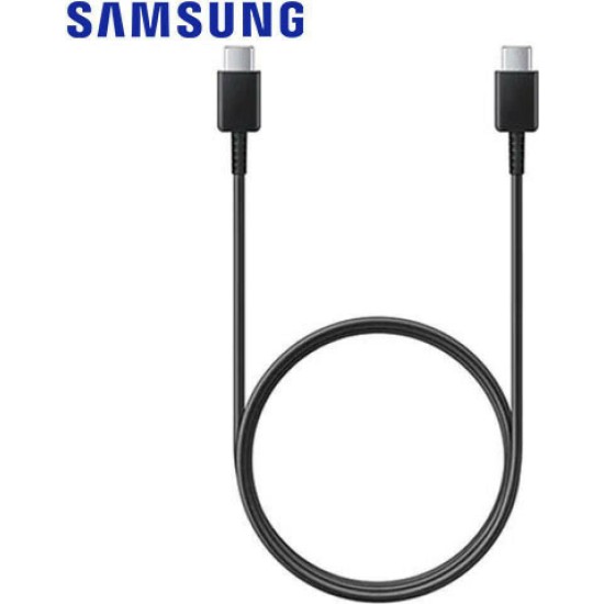 Samsung Regular USB 2.0 Cable USB-C male - USB-C male Μαύρο 1m (EP-DA705BBEGWW)