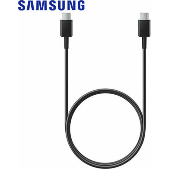 Samsung Regular USB 2.0 Cable USB-C male - USB-C male Μαύρο 1m (EP-DA705BBEGWW)