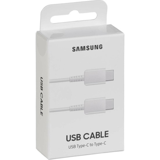 Samsung Regular USB 2.0 Cable USB-C male - USB-C male Λευκό 1m (EP-DA705BWE)