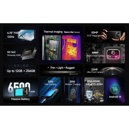 Ulefone Armor 25T Pro 5G Dual SIM (6GB/256GB) Ανθεκτικό Smartphone Frost Black Ulefone Armor 25T Pro 5G Dual SIM (6GB/256GB) Ανθεκτικό Smartphone Frost Black