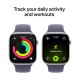 Apple Watch Series 11 Cellular Aluminium 46mm Αδιάβροχο με eSIM και Παλμογράφο (Silver Aluminium Case with Purple Fog Sport Band - S/M)
