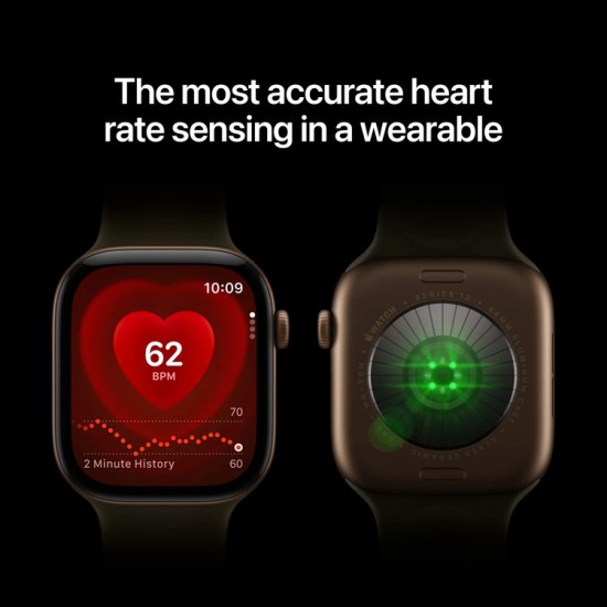 Apple Watch Series 12 Aluminium 46mm Αδιάβροχο με Παλμογράφο (Space Grey Aluminium with Navy Blue Sport Band - M/L)