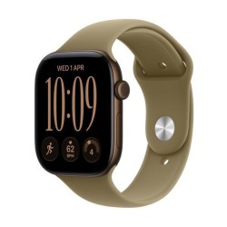 Apple Watch Series 12 Cellular Aluminium 46mm Αδιάβροχο με Παλμογράφο (Dark Bronze Aluminium with Olive Sport Band - M/L)
