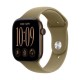 Apple Watch Series 12 Cellular Aluminium 46mm Αδιάβροχο με Παλμογράφο (Dark Bronze Aluminium with Olive Sport Band - M/L)