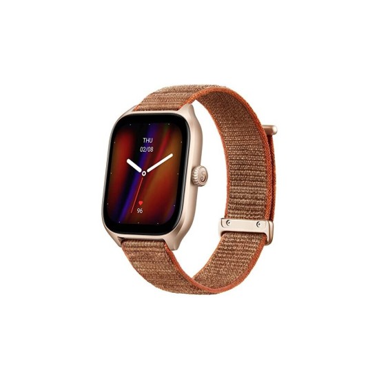 Amazfit GTS 4 Aluminium 43mm Αδιάβροχο Smartwatch με Παλμογράφο (Autumn Brown)