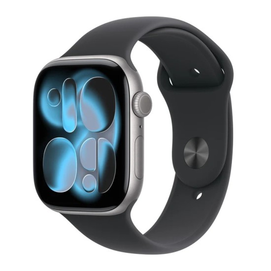 Apple Watch Series 11 Aluminium 46mm Αδιάβροχο με Παλμογράφο (Space Grey Aluminium Case with Black Sport Band - M/L) Apple Watch Series 11 Aluminium 46mm Αδιάβροχο με Παλμογράφο (Space Grey Aluminium Case with Black Sport Band - M/L)
