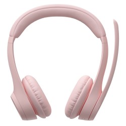 Logitech Zone Ασύρματα On Ear Multimedia Ακουστικά με μικρόφωνο και σύνδεση USB-C / Bluetooth σε Ροζ χρώμα