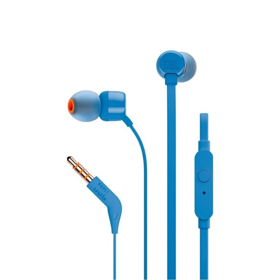 JBL T110 In-ear Handsfree Ακουστικά με Βύσμα 3.5mm Μπλε