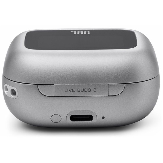JBL Live Buds 3 Bluetooth Handsfree Ακουστικά με Αντοχή στον Ιδρώτα και Θήκη Φόρτισης Ασημί