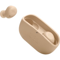 JBL Wave Buds Bluetooth Handsfree Ακουστικά με Αντοχή στον Ιδρώτα και Θήκη Φόρτισης Beige