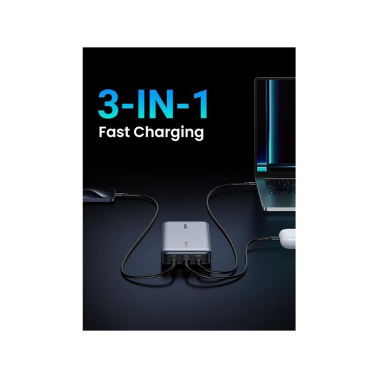 Ugreen PB205 Power Bank 25000mAh 145W με Θύρα USB-A και 2 Θύρες USB-C Power Delivery / Quick Charge 3.0 Γκρι