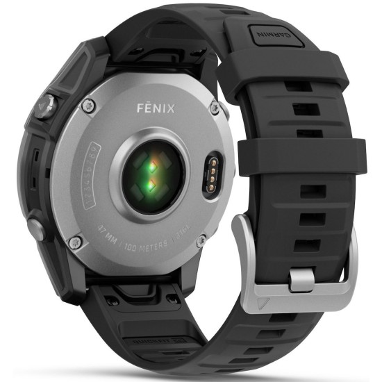 Garmin Fenix E Stainless Steel 47mm Αδιάβροχο Smartwatch με Παλμογράφο (Μαύρο) Garmin Fenix E Stainless Steel 47mm Αδιάβροχο Smartwatch με Παλμογράφο (Μαύρο)