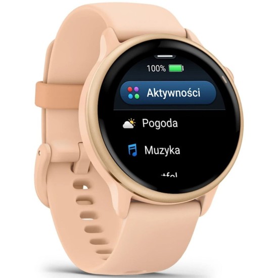 Garmin Vivoactive 6 Aluminium 42mm Αδιάβροχο Smartwatch με Παλμογράφο (Pink Dawn)