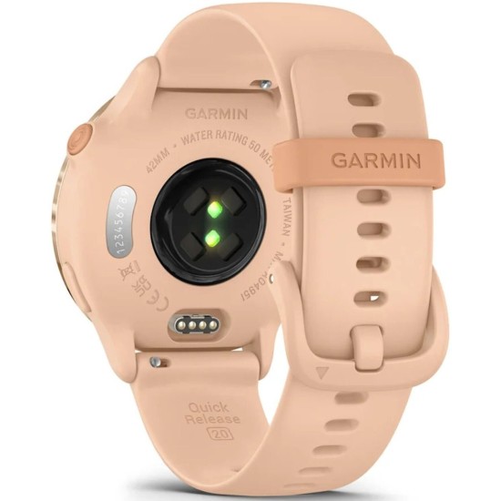 Garmin Vivoactive 6 Aluminium 42mm Αδιάβροχο Smartwatch με Παλμογράφο (Pink Dawn)