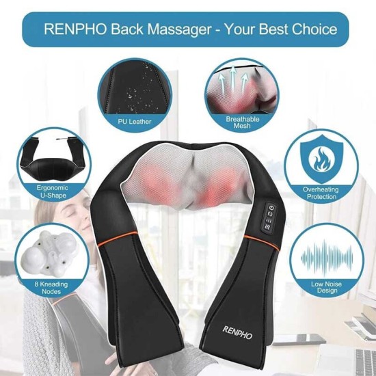 Renpho Συσκευή Μασάζ για τον Αυχένα Μαύρη RF-SNM060-BK