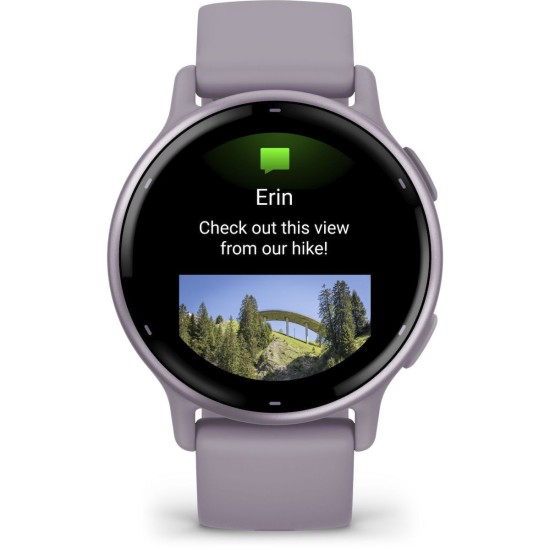 Garmin Vivoactive 5 Aluminium 42mm Αδιάβροχο Smartwatch με Παλμογράφο (Orchid)