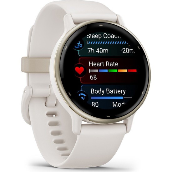 Garmin Vivoactive 5 Aluminium 42mm Αδιάβροχο Smartwatch με Παλμογράφο (Ivory) Garmin Vivoactive 5 Aluminium 42mm Αδιάβροχο Smartwatch με Παλμογράφο (Ivory)