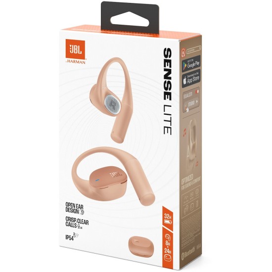 JBL Sense Lite Open Ear Bluetooth Handsfree Ακουστικά με Αντοχή στον Ιδρώτα και Θήκη Φόρτισης Μπεζ