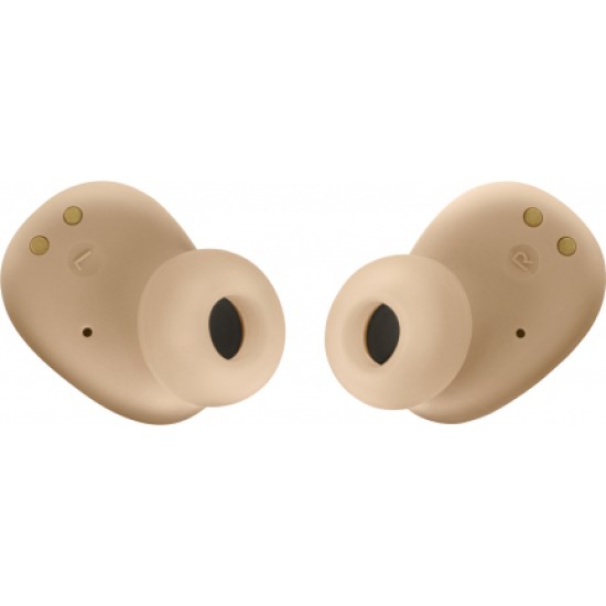 JBL Wave Buds Bluetooth Handsfree Ακουστικά με Αντοχή στον Ιδρώτα και Θήκη Φόρτισης Beige
