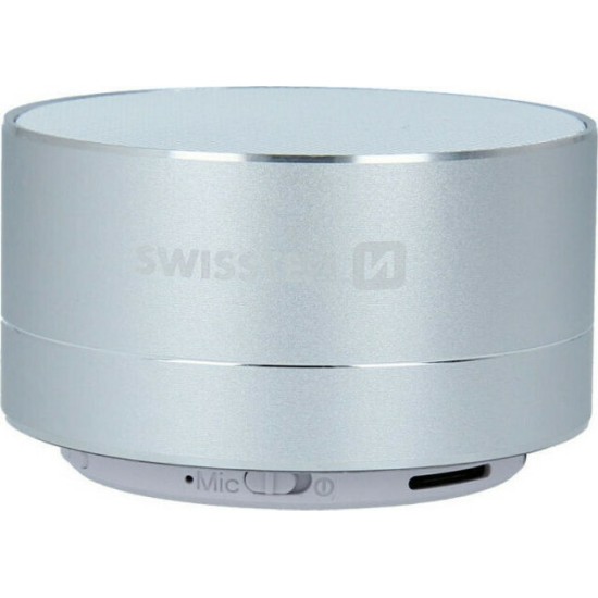 Swissten i-Metal Ηχείο Bluetooth 3W με Διάρκεια Μπαταρίας έως 2.5 ώρες Ασημί
