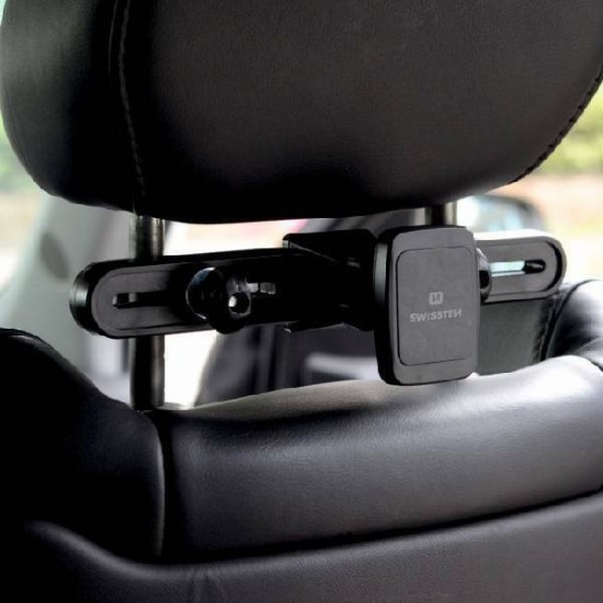 Swissten S-GRIP M5-OP Βάση Κινητού & Tablet Αυτοκινήτου με Ρυθμιζόμενα Άγκιστρα Μαύρη 65010503