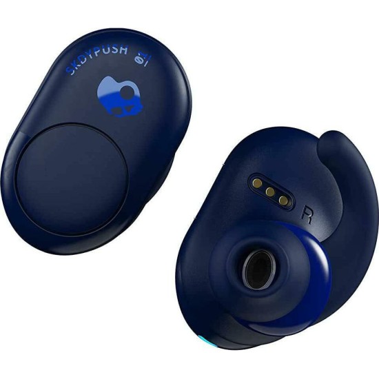 Skullcandy Push In-ear Bluetooth Handsfree Ακουστικά με Αντοχή στον Ιδρώτα και Θήκη Φόρτισης Μπλε