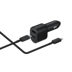 Samsung Φορτιστής Αυτοκινήτου 60W Γρήγορης Φόρτισης με Θύρες: 1xUSB 1xType-C μαζί με Καλώδιο Type-C Μαύρος EP-L5300XBEGWW