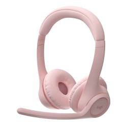 Logitech Zone Ασύρματα On Ear Multimedia Ακουστικά με μικρόφωνο και σύνδεση USB-C / Bluetooth σε Ροζ χρώμα