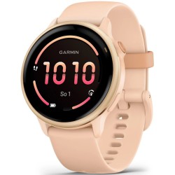 Garmin Vivoactive 6 Aluminium 42mm Αδιάβροχο Smartwatch με Παλμογράφο (Pink Dawn)